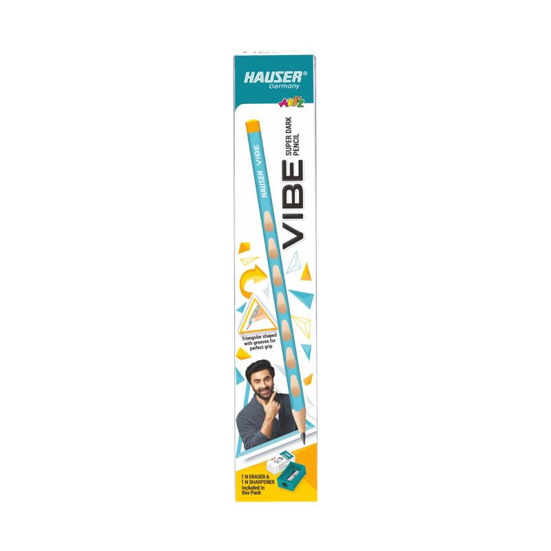 Image of HAUSER ARTZ VIBE - WOODEN PENCIL Set - 40 Pcs Multicolor Pencils | Extra Dark Lead for Smooth Writing | Ideal for Kids School Use & Drawing