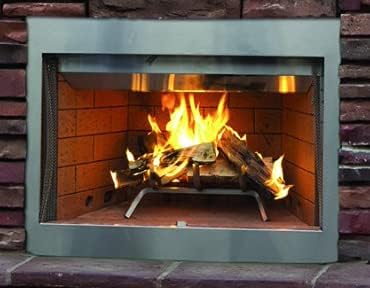 42" Fireplace, White Herringbone Refractory Panels