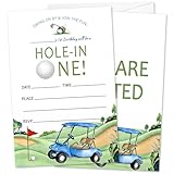 Zwsrplo Golf Birthday Invitations For Boys Girls, Hole In One 1St Birthday Invite Cards For Teen Kids, 20 Golf Par-Tee First Birthday Invitations &Amp; Envelopes -16