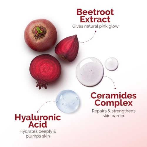 Image of Mamaearth Beetroot Hydraful Body Lotion with Beetroot & Hyaluronic Acid & for Natural Pink Glow - 400 ml Beetroot + Hyaluronic Acid for Deep Hydration | 48 hrs* Moisturization & Barrier Repair | Alcohol & Petrolatum free | Made Safe Approved