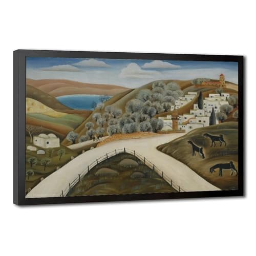 Toile Safed in Galilee Reuven Rubin grand format pour décoration salon expressionniste