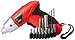 25-Piece Electric Screwdriver Set - Cordless Drill with LED Work Light, Automatic Spindle Lock, Carrying Case, and Screw Driver Bits by Stalwart (Red)