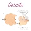 QueenVibes-40-Pieces-Breast-Covers-Nipple-Cover-Pasties-Disposable-Nipple-Covers-Bra-Pad-Self-Adhesive-No-Show-Bra-For-Women-Standard-6-cm-Beige QueenVibes 40 Pieces Breast Covers Nipple Cover Pasties, Disposable Nipple Covers, Bra Pad, Self-Adhesive No Show Bra For Women (Standard 6 cm, Beige)