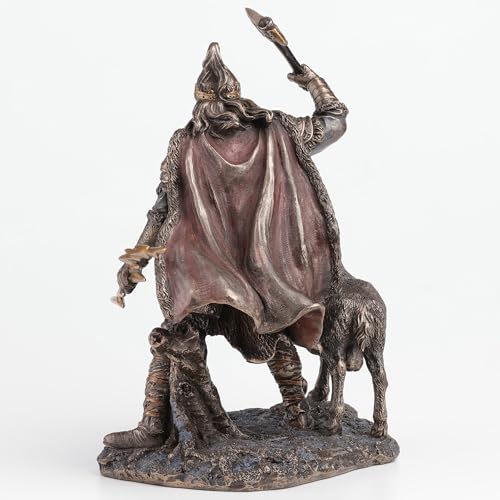 Escultura Perun Dios Eslavo del Trueno Bronce Resina 8.62 in miniatura 4