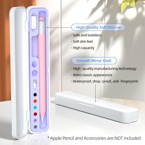 Image of AZF Hard PC&Silicone Magnetic case for Apple Pencil case(Apple Pencil Pro /2nd Gen /1st / (USB-C) / Pro and Samsung Galaxy S-Pen Series Pencil Protection Carrying Case. (Lavender Purple)