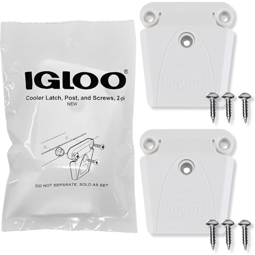 Igloo Cooler Plastic Latch with Single-Screw Post and Screws (2-Pack) - Made in The USA - Contains UV Inhibitors