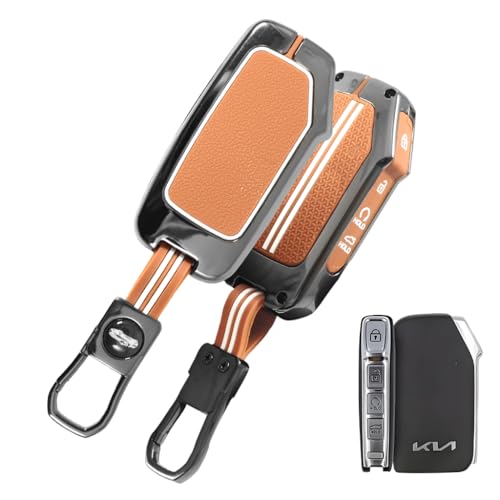 Image of Car Key Cover Fit for New Kia Seltos Facelift 2024 2023 | Carens, Clavis x line | Sonet Facelift - 4 Button Smart Key
