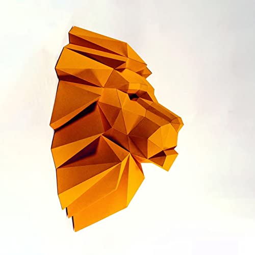 Utyikr 3D Paper Sculpture, Pre-Cut Diy Paper Craft Kit, Paper Craft Kit, Wall Decoration Art Piece Paper Decoration, Diy Teen Gift (Lion Head) #TOP3