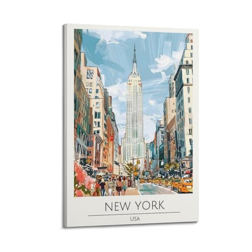 Poster New York USA Empire State Building déco salon tableau moderne encadré 40x60