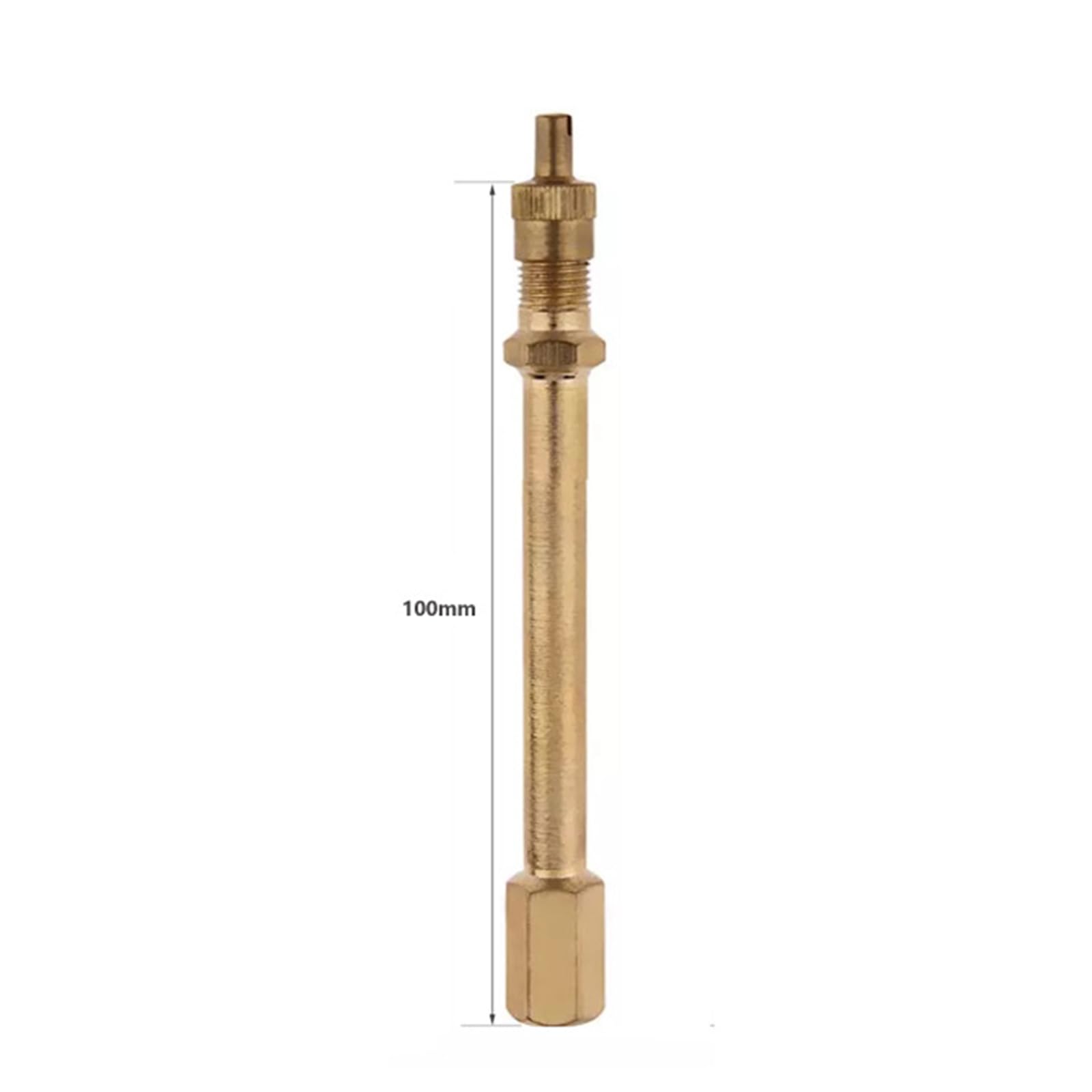 Estensione valvola auto, 4 pezzi, 10 cm, estensione valvola in ottone, prolunga valvola auto, adatto per moto, biciclette, auto, scooter elettrici