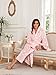 RONGTAI Plush Warm Women Robes Lightweight and Soft Spa & Bath robe for Birthday and Holiday Gifts (Light Pink, M)