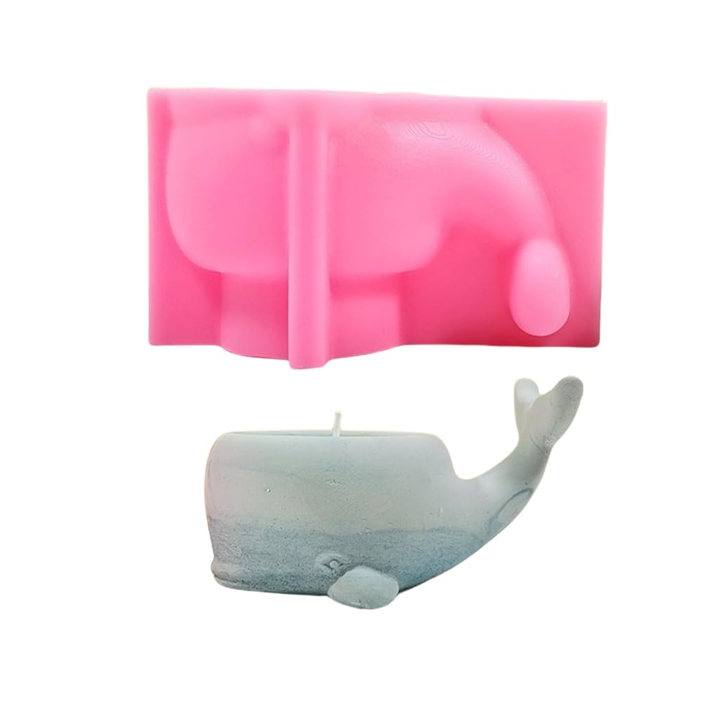 Moule en silicone baleine pour pot de fleurs et résine époxy b01