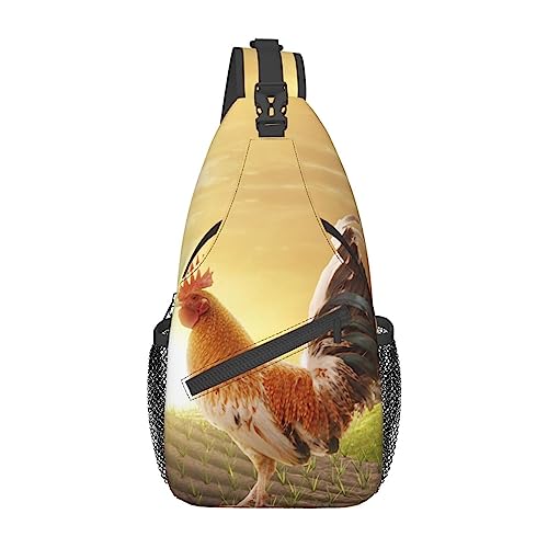 Sac à bandoulière décontracté Rooster On Farmland parfait pour vos sorties en ville