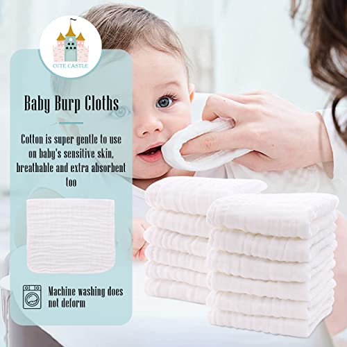 Cute Castle CC-BURP 12 Pack Muslin Burp Cloths For Baby thumb #2