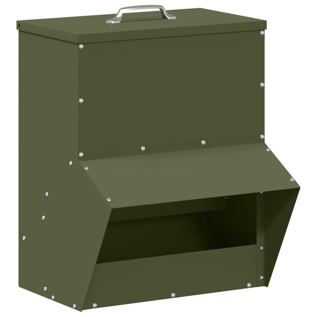 Genérico Comedero para Pollos Verde Oliva 20 x 25 x 35 cm,Producto para Mascotas y Animales,Productos para Mascotas,Cuencos, comederos, y bebederos para mascotas-874694