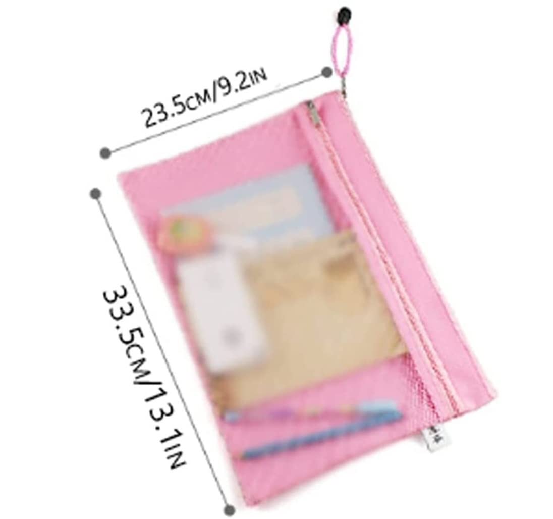 Mappe Schnellhefter Aktenordner 5PC-Dateiordner Canvas Information Tote-Dateiordner Portable Double-Layer Reißverschluss-Speichertasche mit großer Kapazität wasserdicht Sammelmappe