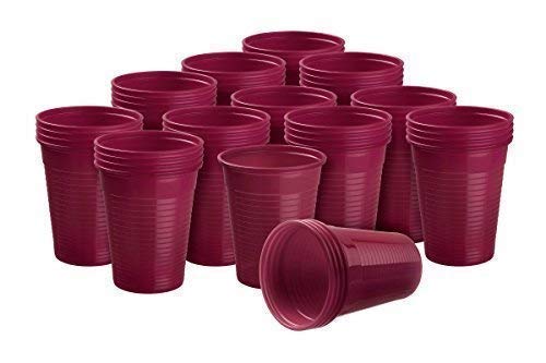 100 Recipiente Bebida 0,18l 180 ml Taza vasos de plástico varios colores elegible W5 akzenta - borgoña,