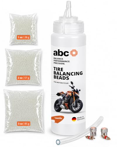 ABC Motorcycle Tire Balancing Beads Kit | All-in-One DIY Install for Motorcycles & Bike Tires | Easy Application Smooth Ride