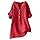 Blusen & Tuniken Für Damen, Damen Sommer Leinen Top Lose und Bequeme Knopf-up Hemd Modische Lässige Einfarbige V-Ausschnitt Aufgerollte Ärmel T-Shirt Outdoor Tops