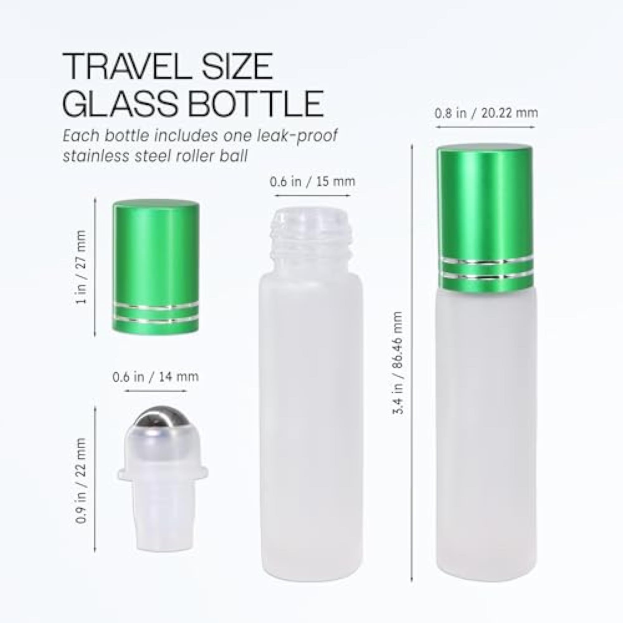 6 Bottles Set, Empty Glass Bottles