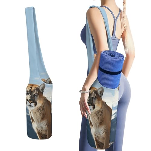 Sac de transport pour tapis de yoga imprimé panthère sac de rangement sport grande capacité