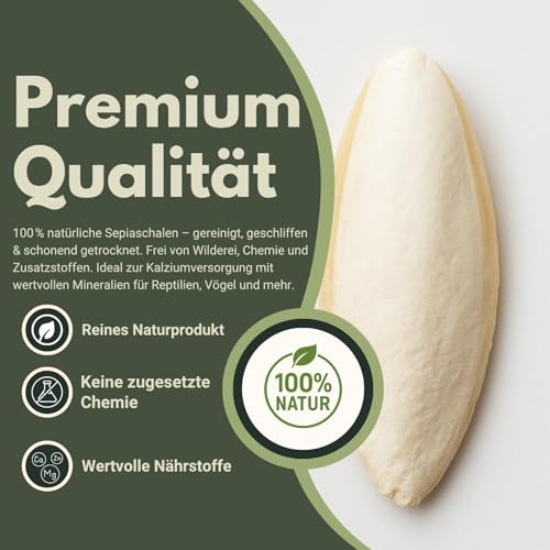 Tropic Shop, Sepia-Schalen-Pack, 6-12 Stück 100% Reine Sepiaschale, Gesundheitsfördernde Mineralien, Kalziumversorgung, Premium Pflege & Aufbau für Reptilien und Vögel