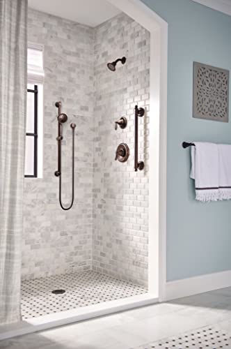 Conector de pared para ducha de mano redondo Moen con acabado bronce aceitado, modelo A725ORB miniatura 3