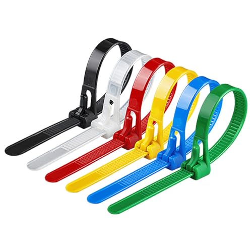 Yatrosynth 50 Pièces D'attaches de Câble Professionnelles, Collier De Serrage Réutilisable,...