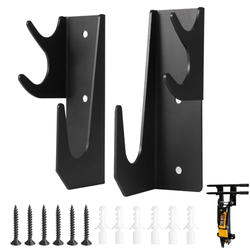 MEIPMQZ Floor Jack Wall Mount Organizer Brackets Garage Tool Hangers Jack Stands Holder Hydraulic Trolley Jack Stand Accessories Black Electro-Plated Two-Piece Handle Storage