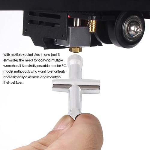 Dilwe Kreuzschlüssel, | 5.5mm-7mm | Ringschlüssel | Universelle Zubehörwerkzeuge für Schraube und Mutter M2 / M2.5 / M3 / M4 für Modellbau/Familie/Outdoor usw.