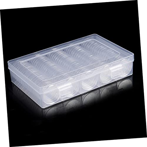 Cajas de plástico transparentes para monedas 100 piezas miniatura 4