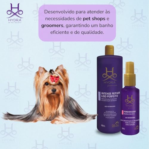Hydra Pet Society Kit Máscara Hidratação Flash Thermo Active 900g e Colônia Forever Baby 130ml, Roxo