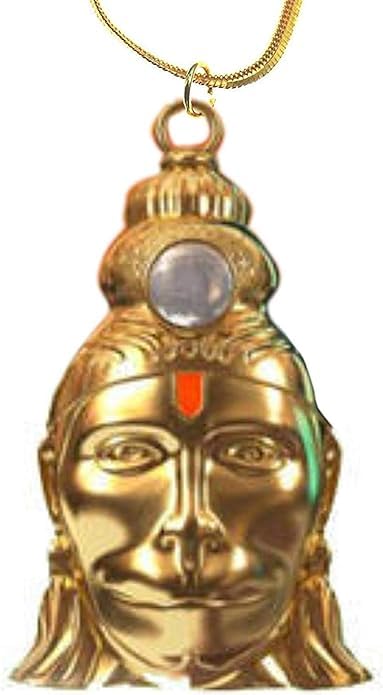 Generic Hari Darpan Gold Plated Shree Hanuman Chalisa Yantra Brass Locket with Chain