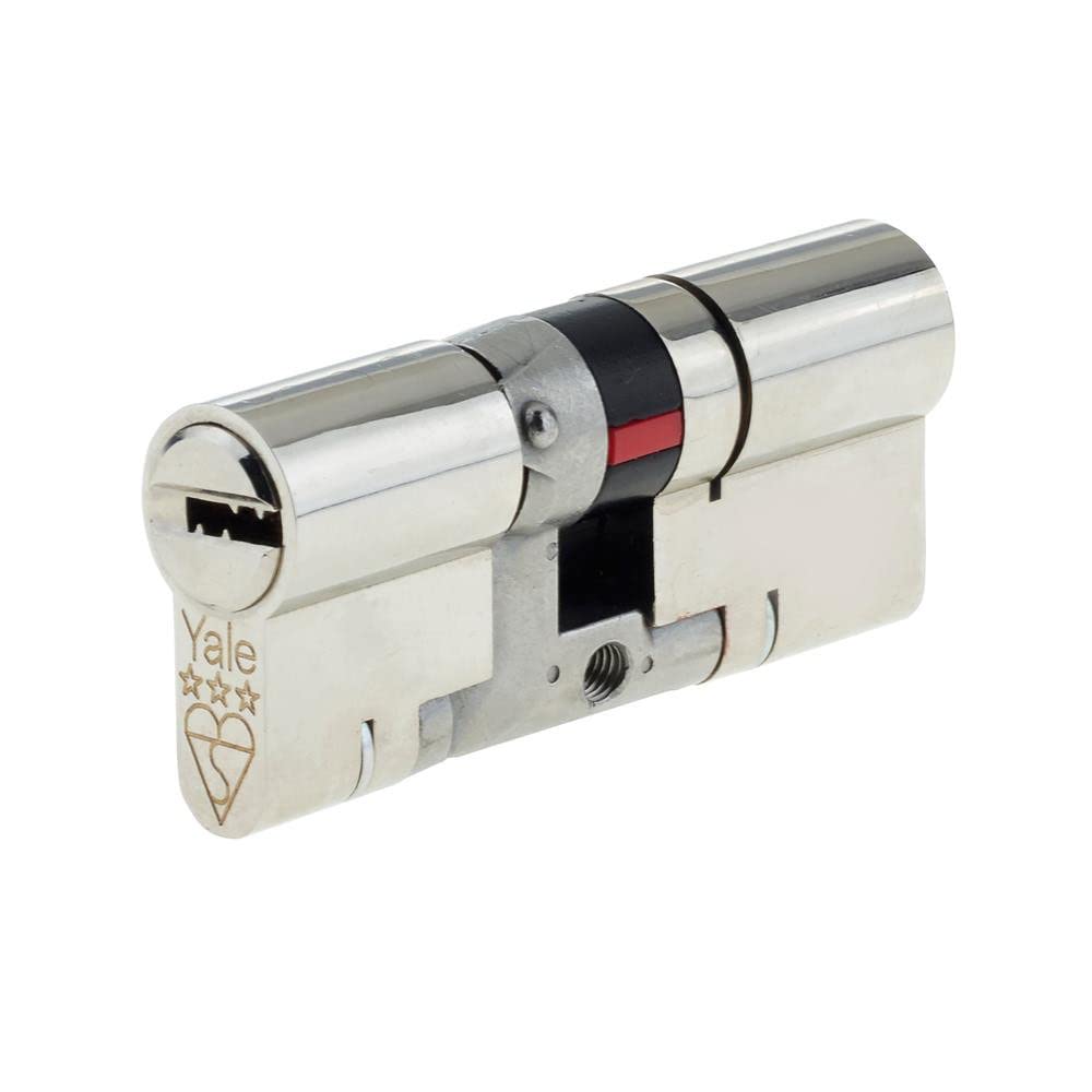 Yale Platinum 3 Star Euro Double Cylinder 40-45Mm Nickel In Brass Silver