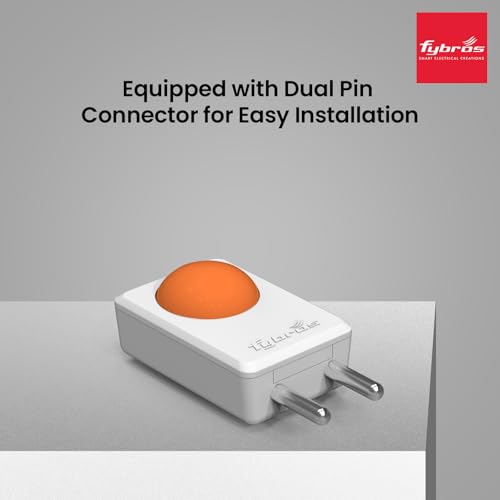 Image of FYBROS Bloom Pro LED Night Lamp | 0.5W | Orange Light | Indirect Lighting | 2-Pin Plug | Energy Efficient | Low Power Consumption | Ideal for Bedroom, Kids Room, Hallway | Pack of 1