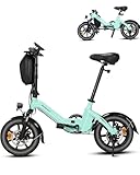 Bodywel T16PRO Bicicleta Eléctrica Plegable, Unisex Adulto (Aqua Azul)