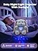 wioon Baby Sleep Soother Bunny Toy with Cry Sensor & Starlight Projector - 15 Soothing Sounds, Rechargeable Plush Toy for 3-36 Months, Ideal Baby Sleep Aid & Boy Girl Baby Gift