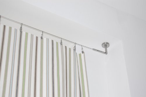 Ikea DIGNITET Curtain Drapes Wire 197 "+ 24 Rings with Clips Set, New