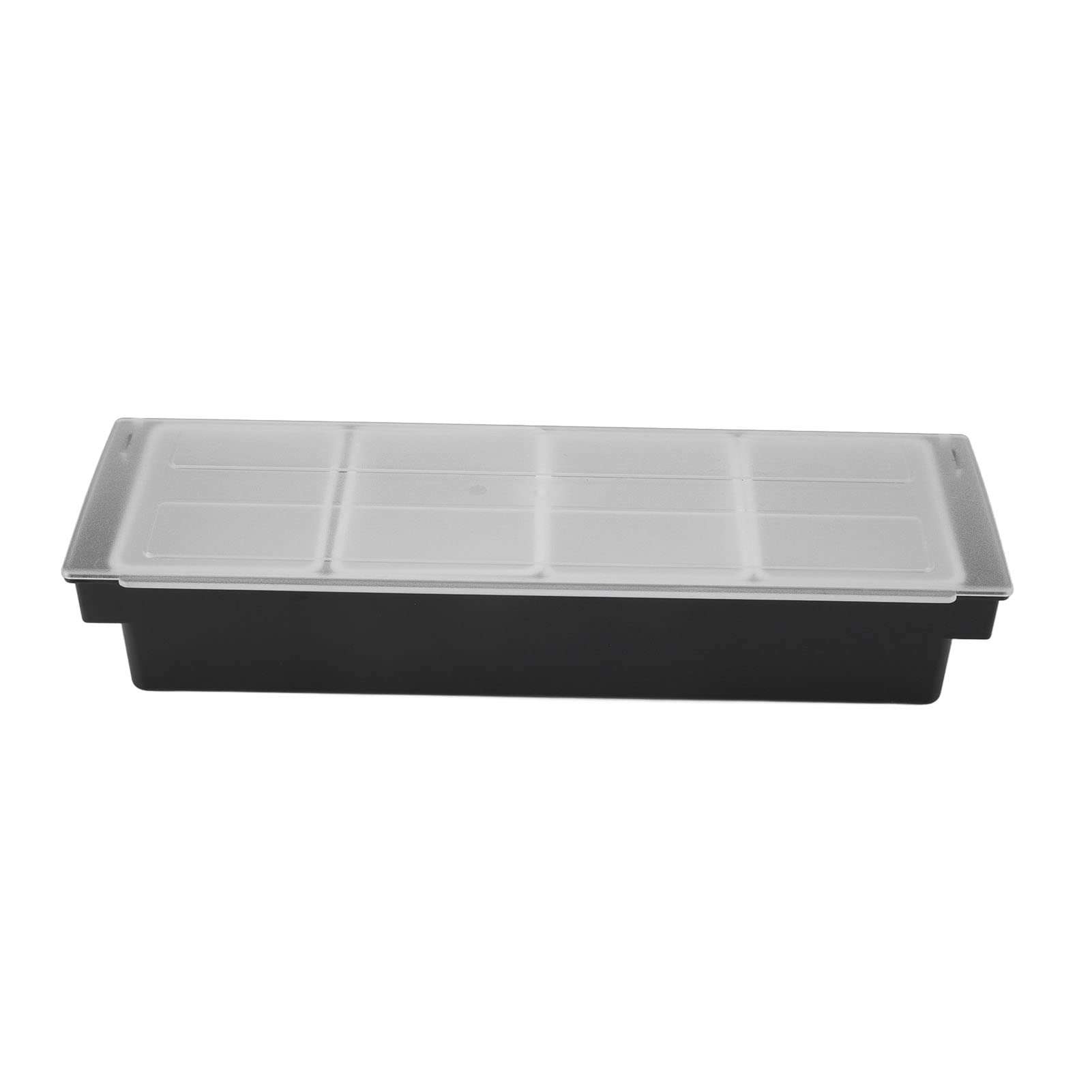 Haofy Condiment Caddy Organizer, Condiment Server Caddy, Bar Garnish Caddy, Bar Fruit Caddy avec Couvercle pour Bar, Restaurants, Fêtes, Camping(4 Compartiments)