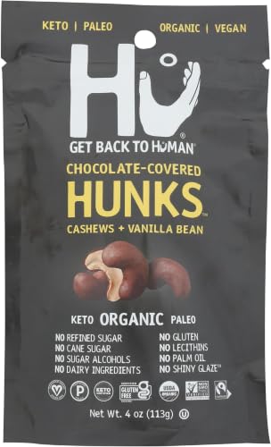 Hu Kitchen Chocolate Covered Cashews, 4 Oz (Pack of 5)