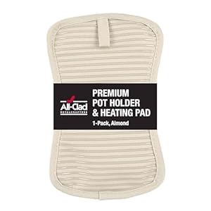   All-Clad-Premium-Pot-Holder-Hot-Pad-Heat-Resistant-to-500-Degrees-100-Cotton-10x625-Hot-Pad-for-Kitchen-and-Barbeque-1-Pack-Almond