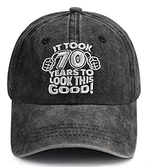 70th Birthday Embroidered Black