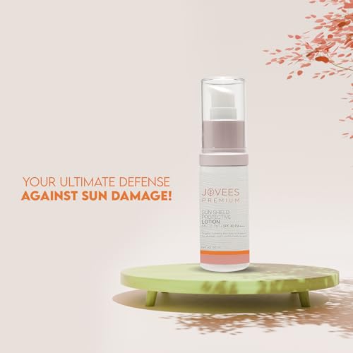 Image of Jovees Sunscreen Sensitive Skin Premium Sun Shield Protective Lotion SPF 40 | Broad Spectrum PA+++ | Matte Tint | Infused with Organic Extracts | Lightweight Sunscreen For Men /Women- 50ML