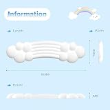 ZIYOU LANG Cloud podpórka pod nadgarstek pod klawiaturę, ergonomiczna podkładka pod klawiaturę, podpórka pod nadgarstki guma antypoślizgowa, skóra PU do biura/domu/laptopa/Mac-Biały