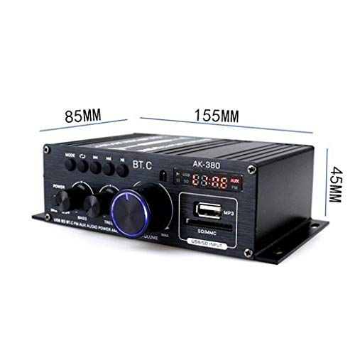 AK380 Portátil 400W x2 Amplificador de Potência de Áudio 2.0 CH 2-Canal de 5.0 Amplificador de Som p