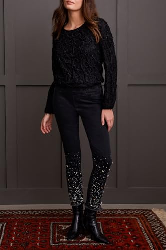 Tribal Women's Audrey Pull-on Slim Leg Pants with Gemstone Details2