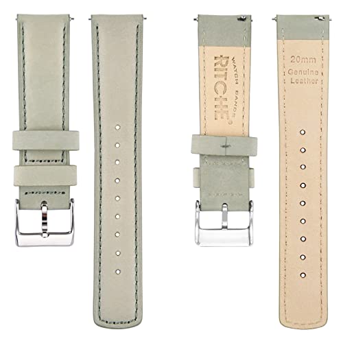 Image of Ritche Christmas Gift Quick Release Leather Watch Bands Genuine Watch Straps for Men Women Top Grain Leather Watch Strap, White Elephant Gifts, Stocking Stuffers for Men, Father's Day gifts