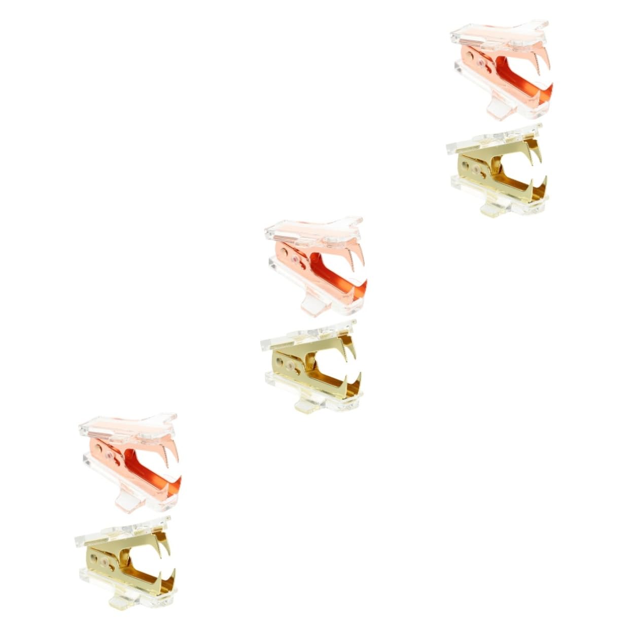 Uonlytech 3 Set Aircraft Styling Unghia Ufficio Levapunti Manuale Levapunti Metallici Estrattore Di Punti Metallici Dispositivi Di Rimozione Della Cucitrice Acrilico 2 Pezzi * 3