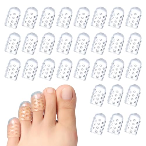 30 Pièces Silicone Protège Orteils,Petits Protège-Orteils,Protège Orteils Protections,Couvre-Orteils Rembourrés,Anti-Friction Capuchons D'orteils,Pour Ampoules Ongles Soulager Pied La Douleur