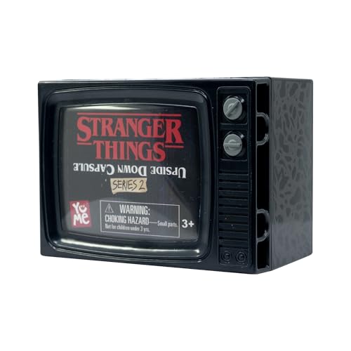 Yume MAXX MAKRETING Capsule Mystère Stranger Things Série 2 - Surprise à l'ouverture - Trouvez dans Une TV Une Figurine des 12 Personnages à Collectionner avec Leurs Accessoires - Licence Officielle